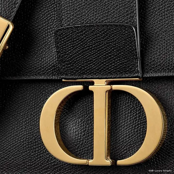 Cheap 30 Grained Montaigne Black Calfskin Dior Bag 0514 Luxury